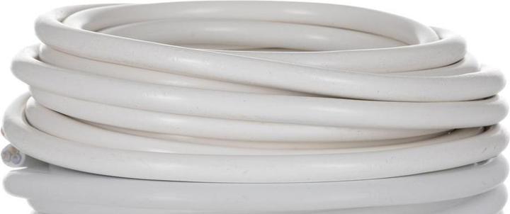 Produktbild RS PRO Netzkabel, 3-adrig Typ Netzleitung Weiss x 3 x 0,75 mm² 6 A, 5m, 300/500 V, PVC (5 m)
