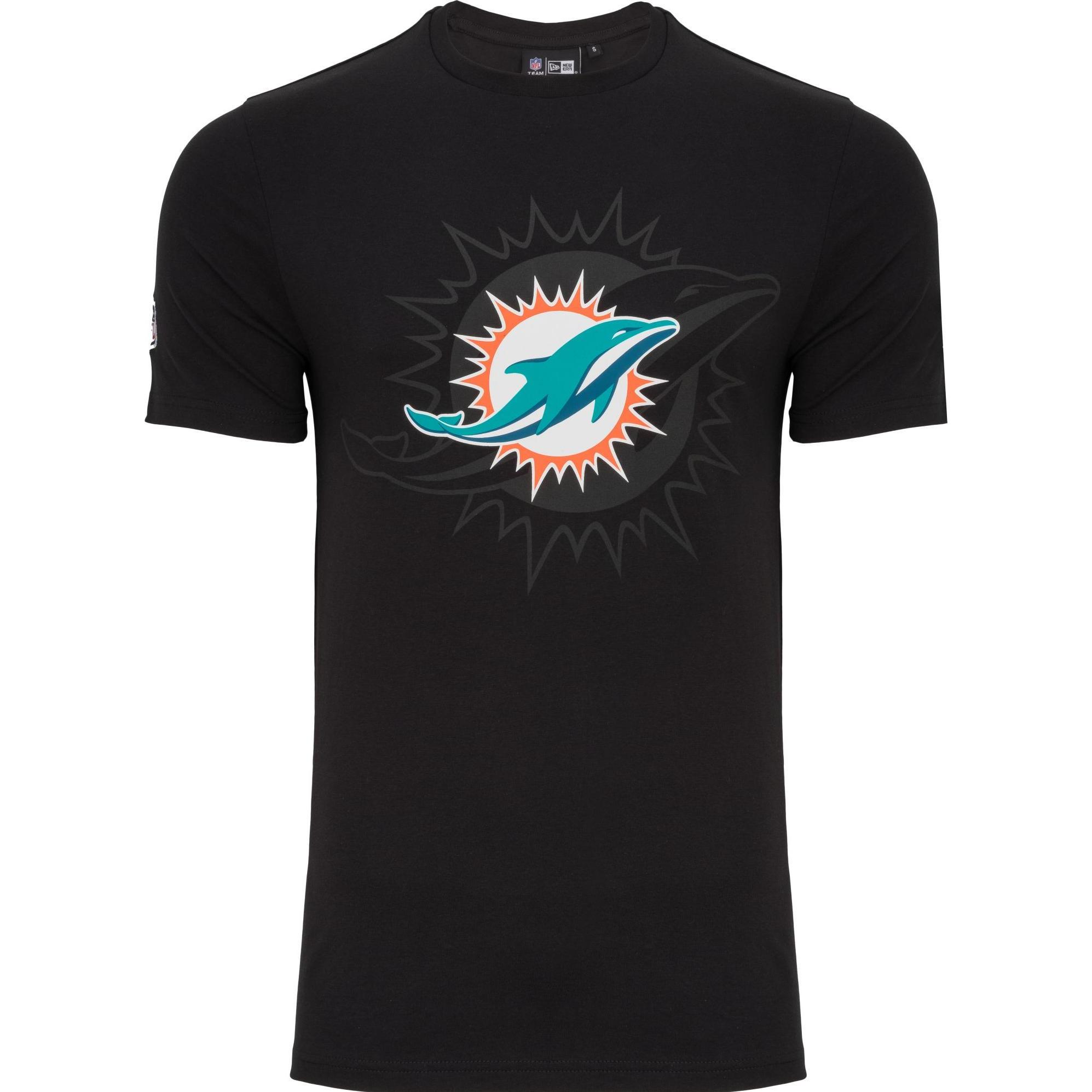New Era, Herren, Shirt, Fan Shirt - NFL Miami Dolphins 2.0 schwarz - XXL, Schwarz, (XXL)