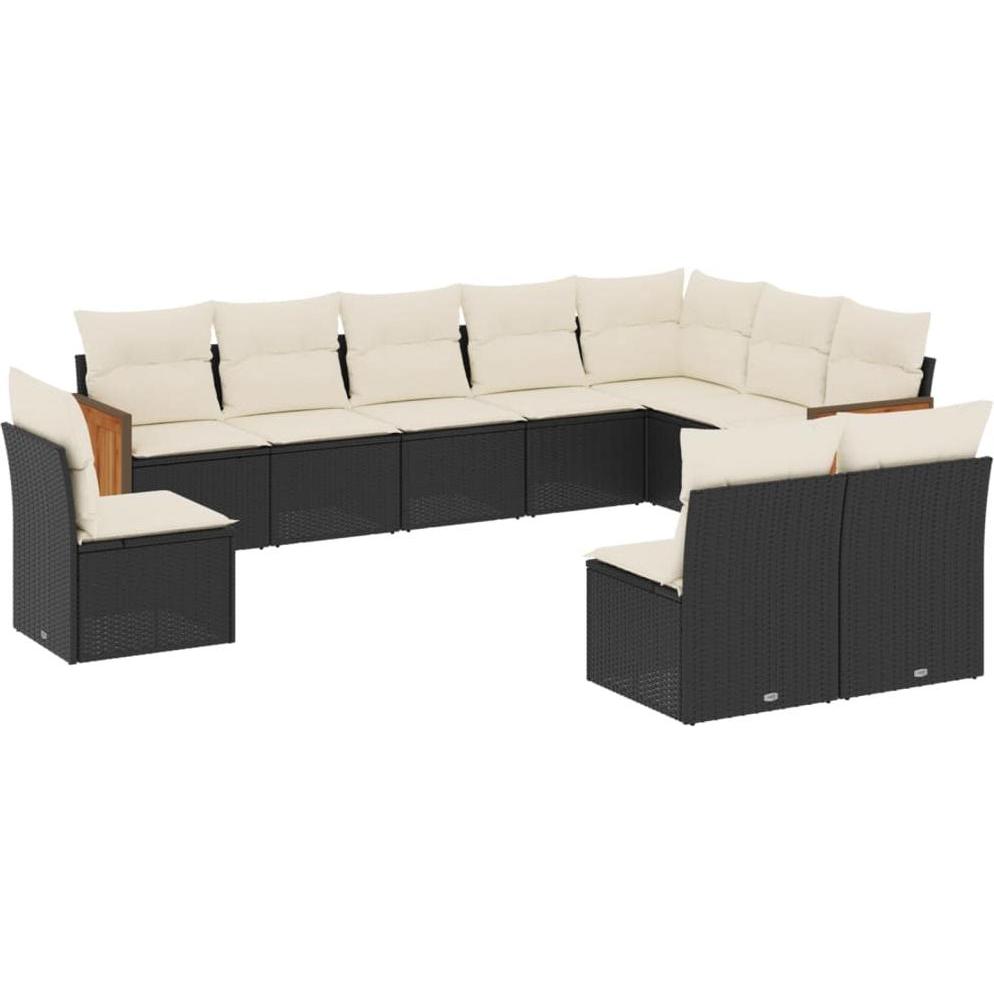 VidaXL, Gartenlounge, 10-tlg. Garten-Lounge-Set mit Kissen