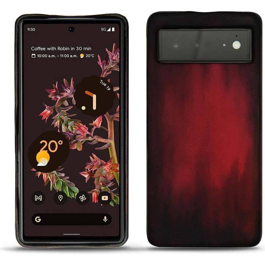 Noreve Lederschutzhülle (Google Pixel 6), Smartphone Hülle, Rot
