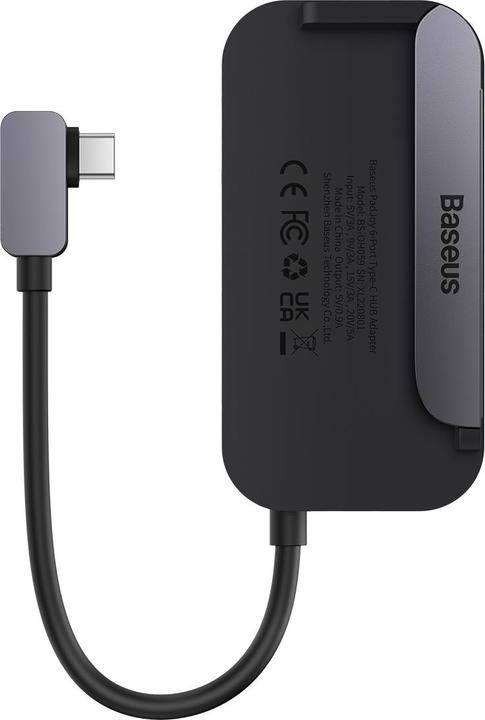 Image du produit Baseus Adaptateur PadJoy 6 ports Type-C HUB gris foncé (USB-C, 6 ports)