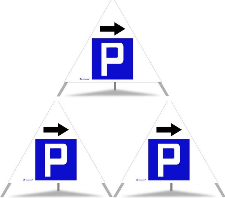 Moravia Faltsignal Triopan, SL 700 mm, N, Symbol 4.17 Parkieren gestattet