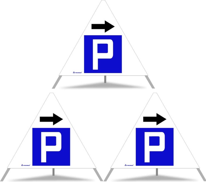 Produktbild Moravia Faltsignal Triopan, SL 700 mm, N, Symbol 4.17 Parkieren gestattet