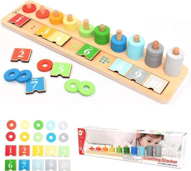 Produktbild Classic World Houten Stapelteller, 66dlg.