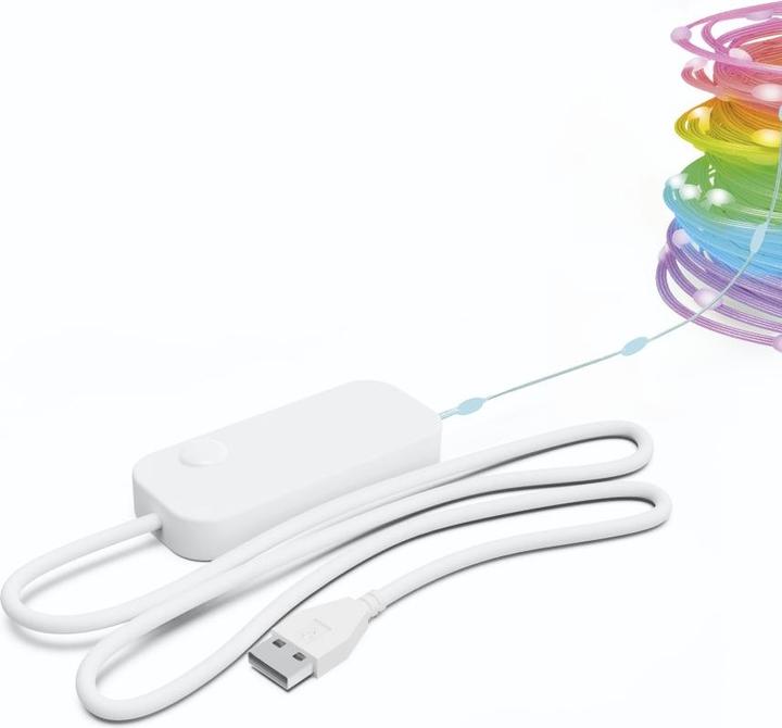 Produktbild Hama Smarte LED-Lichterkette, WLAN, Farbwechsel, dimmbar, aussen, IP44, 10m, Bunt (1 m)