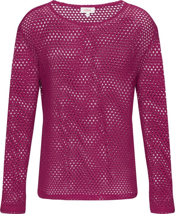 Produktbild S.Oliver T-Shirt Langarmshirt aus Ajour-Jersey (40)