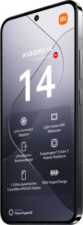 Produktbild Xiaomi 14 (512 GB, Black, 6.36", Dual SIM, 5G)