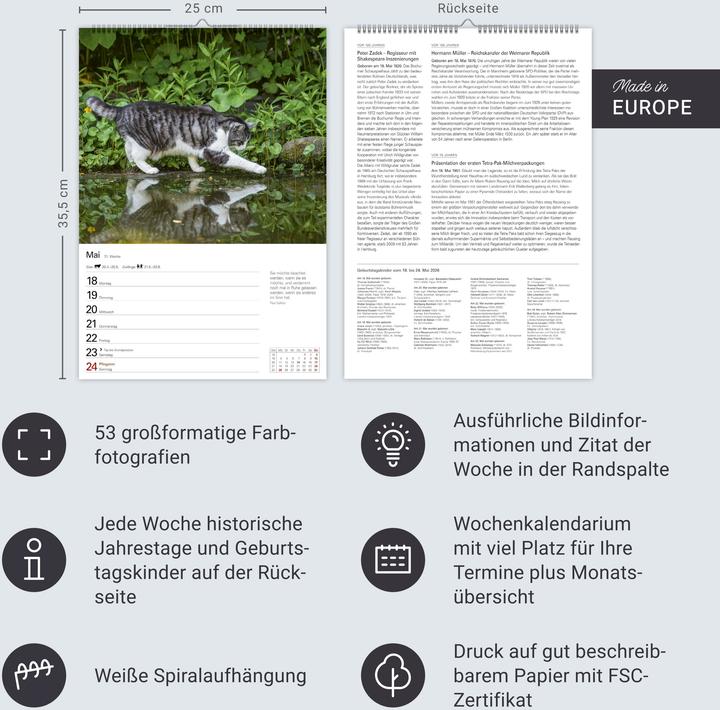 Produktbild Harenberg Katzen Wochenplaner 2026 - 53 faszinierende Fotografien (Harter Einband, Deutsch)