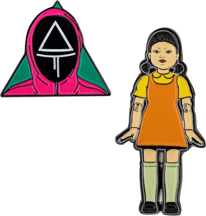 Produktbild Cinereplicas Squid Game Ansteck-Pins 2er-Pack Young-hee & Soldier