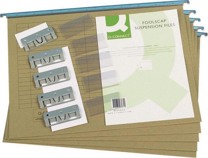 Actual product image Q-Connect Suspension files olive green set of 5 (A4, 1 x)