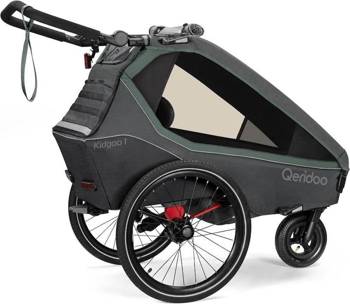 Produktbild Qeridoo Kinderfahrradanhänger Kidgoo1 Ivy Green Kollektion 2023
