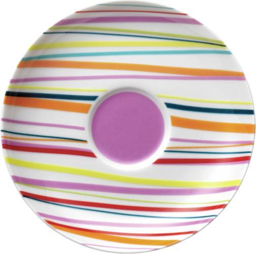 bunt gestreift