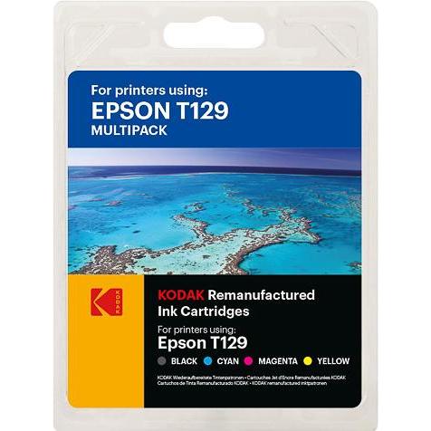 Kodak, Druckerpatrone, Supplies 185E012921 passend für Epson B42WD Tinte (4) Multicolor kompatibel zu C13T12954510/T1