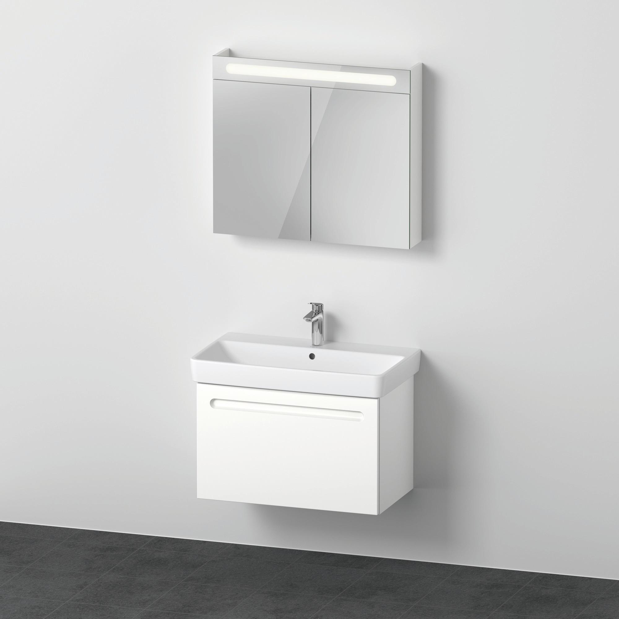 Duravit, Badmöbelset, No.1 Möbelset 800, inkl. Waschtisch, Waschtischunterbau, Spiegelschrank