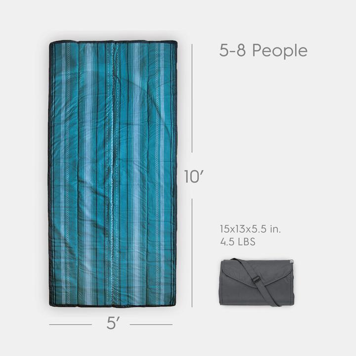 Produktbild little unicorn Outdoor Blanket Extra Big - Shorline Stripe