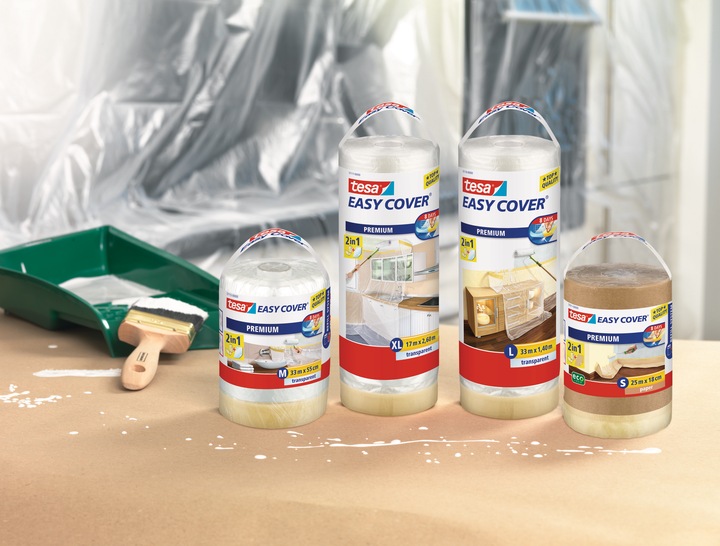 Actual product image tesa EASY COVER Premium masking film for painting work incl. dispenser (550 mm)
