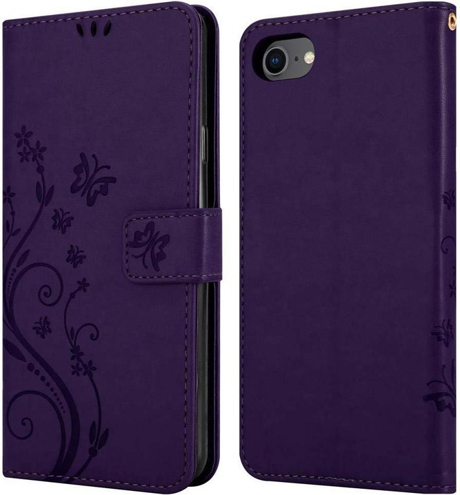 Produktbild Cadorabo Flower Book Cover (Apple iPhone 7, Apple iPhone 8, Apple iPhone SE (2nd Gen), Apple iPhone SE (3rd Gen))