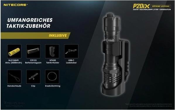 Produktbild Nitecore P20iX - 4000 Lumen (14 cm, 4000 lm)
