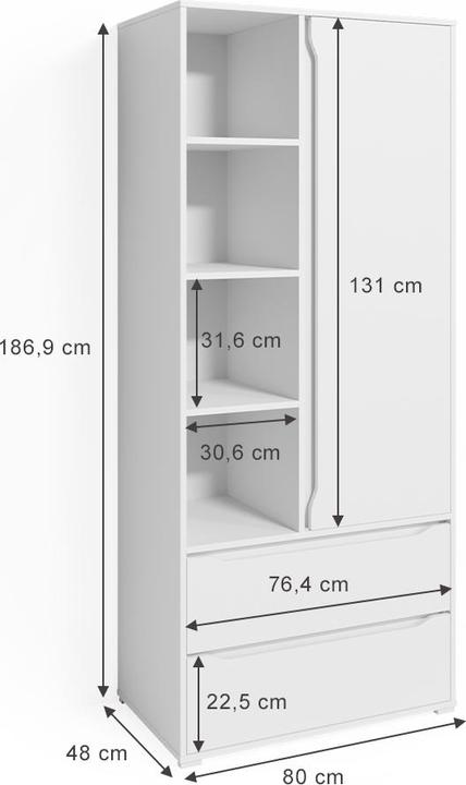 Immagine prodotto Vicco Ruben (80 x 48 x 189 cm)