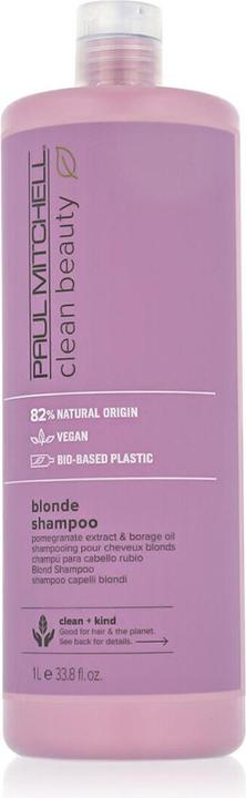 Actual product image Paul Mitchell Clean Beauty Blonde Shampoo 1000 ml (1000 ml, Silver shampoo)