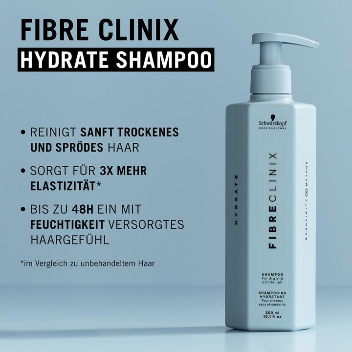Actual product image Schwarzkopf Fibre Clinix - Hydrate Shampoo (Liquid shampoo, 300 ml)