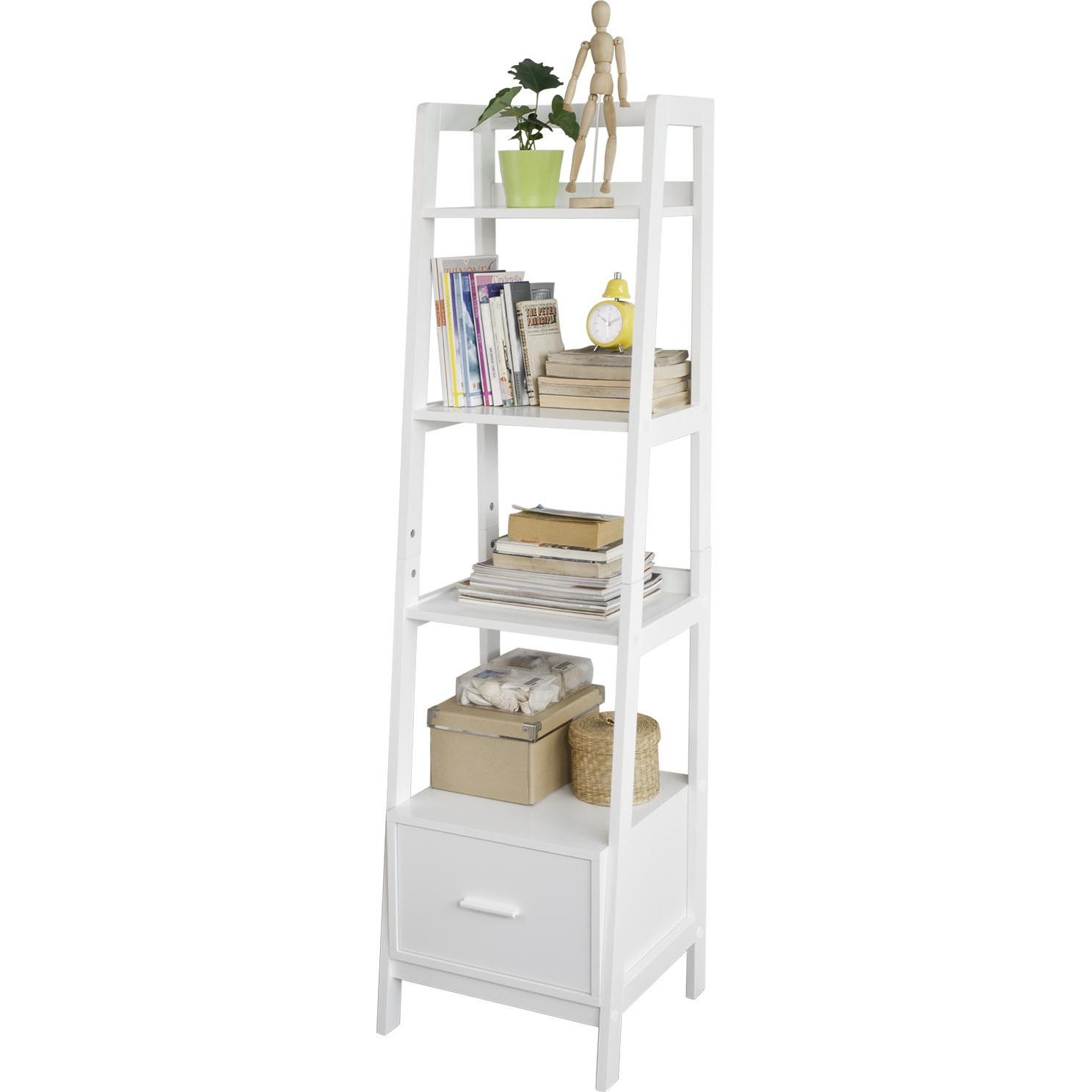 SoBuy, Regal, Leiterregal Weiss (44 x 20 x 160 cm)