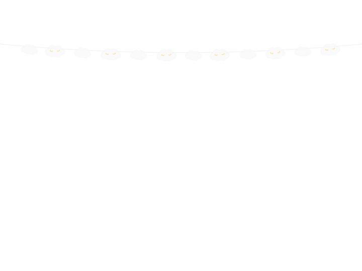 Produktbild Partydeco Girlande Wolken 145 x 5.5 cm, Weiss (1 Stück)