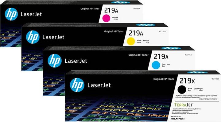 Energie-Label HP Original 219X-219A / W2190X-W2190A SET Multipack / Set mit allen vier Farben (M, C, Y, BK)