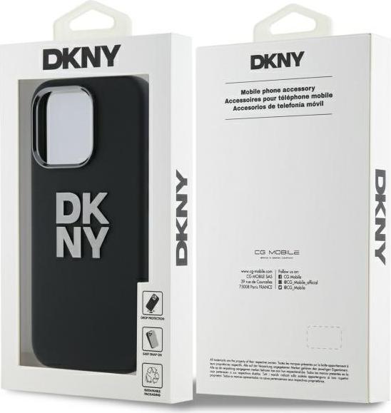 Actual product image DKNY DKHCP16XSMCBSK iPhone 16 Pro Max 6.9" czarny/black hardcase Liquid Silicone Metal Logo (Apple iPhone 16 Pro Max)