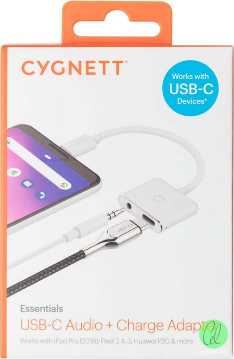 Actual product image Cygnett Adapter audio USB-C to mini jack 3.5mm i USB-C Essential (white) (USB Type C)