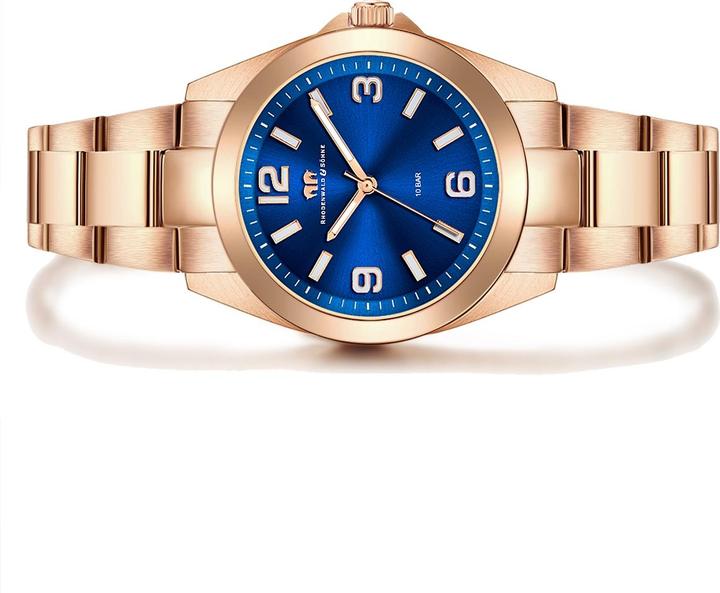 Immagine prodotto Orologio al quarzo da donna Majestia in acciaio inossidabile oro rosa - 32442 (Orologio da polso analogico, 37.50 mm)