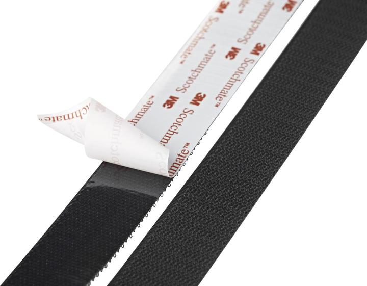 Productafbeelding 3M SJ 3526N Klittenband voor kleven op zelfklevend deel (L x B) 1000 mm x 25 mm Zwart Met (25 mm)