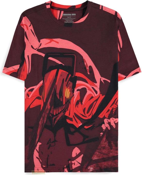 Immagine prodotto Difuzed Chainsaw Man - Maglietta a maniche corte da uomo con stampa Rage All Over - 2XL (XXL)