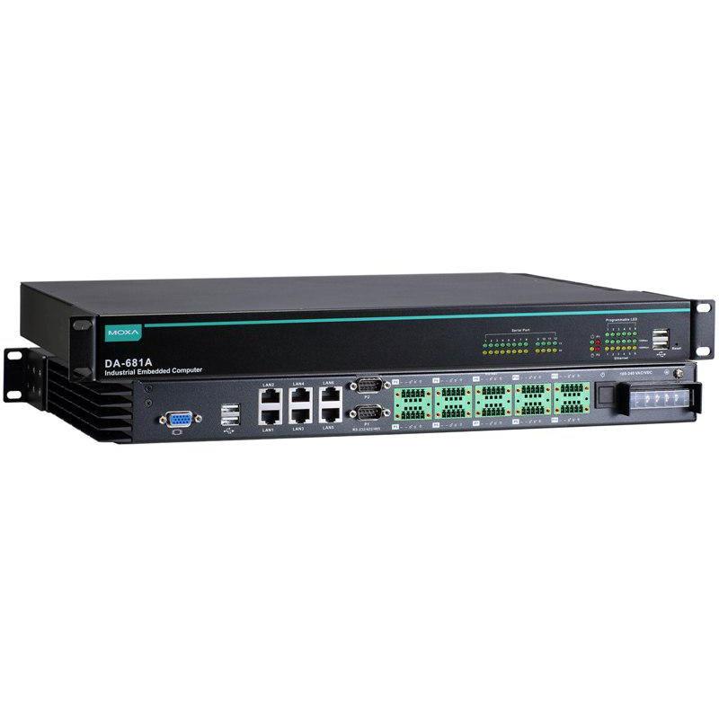 Moxa X86 1U 19" Rack Comp. Iec CEL DA-681A-I-DPP-T-LX LINUX+ 2G, Netzwerkadapter