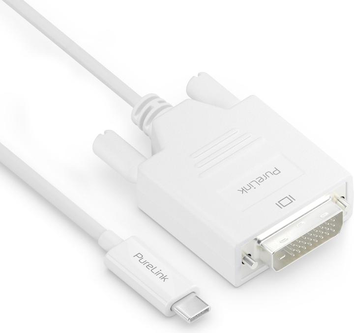 Produktbild Purelink Kabel IS2210-010 USB Type-C - DVI-D, 1 m, Weiss (1 m, USB Typ C)