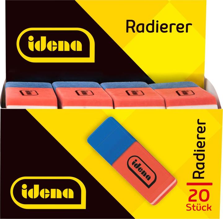 Image du produit Idena Gomme rouge/bleue