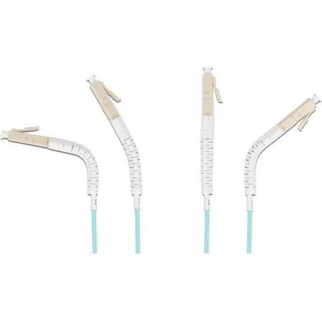 Thumbnail - Delock LWL Kabel LC-D > LC-D Multimode OM3 winkelbar 2,0m (CAT8.2, 2 m), Netzwerkkabel
