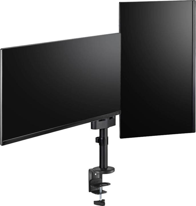 Actual product image Neomounts Table mount dual 100x100 -8kg 17-27"/h?v/tilt/swivel/clamp/weak (Table, 27", 8 kg)