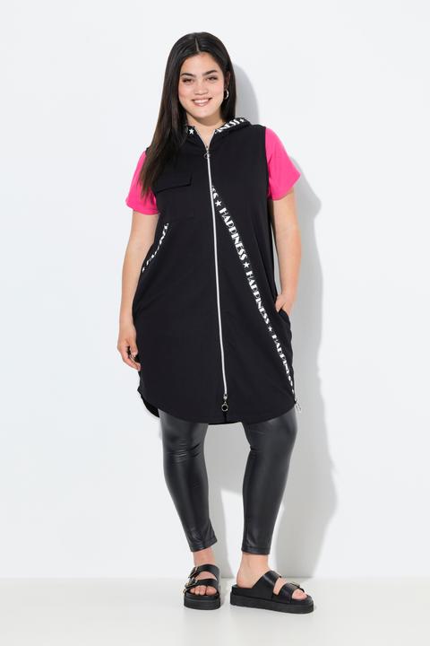 Actual product image Angel of Style Long-Sweatweste, A-Linie, Wording-Bänder, Kapuze (44)