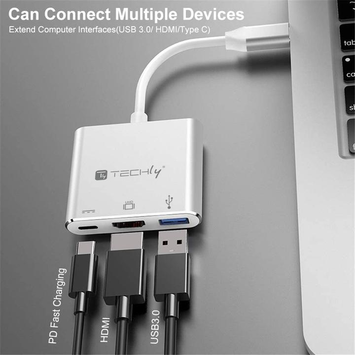 Actual product image Techly Converter Cable Adapter USB-C to (USB-C)