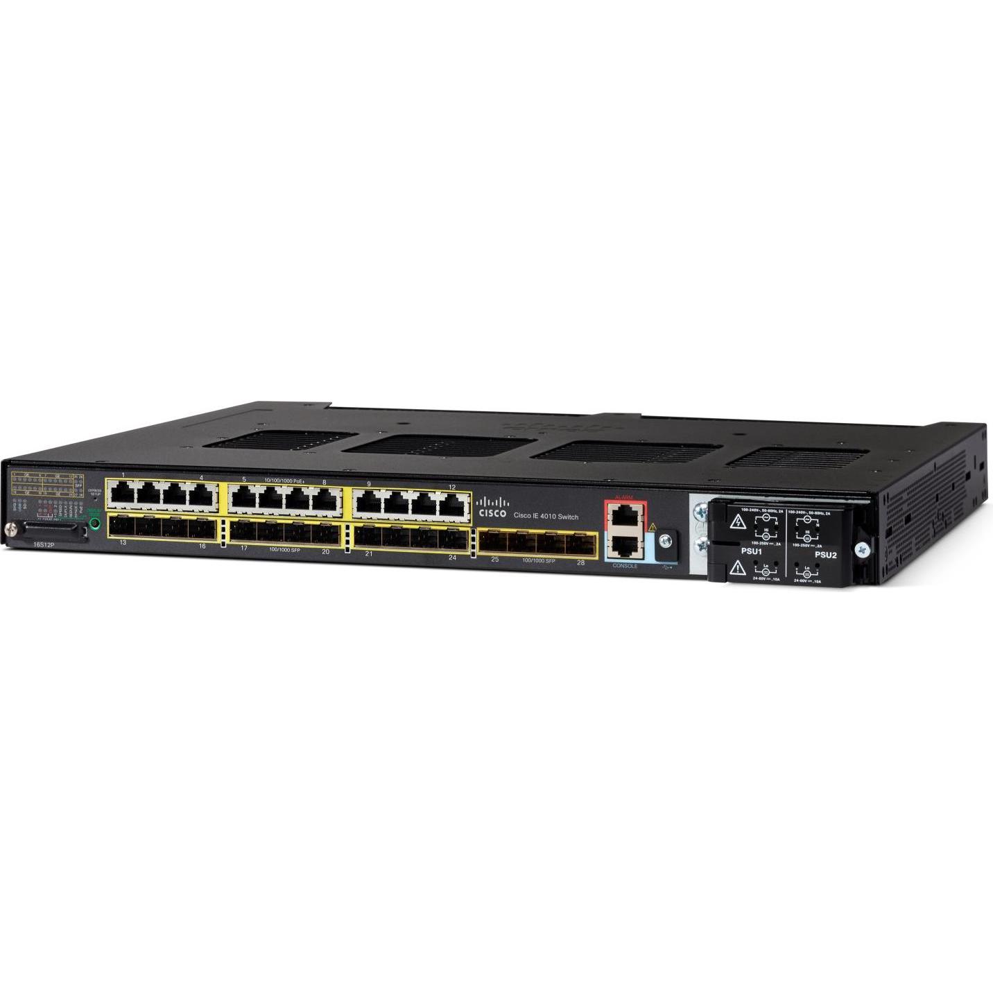 Cisco IE4010 16X1G SFP AND 12X10/100/ (28 Ports), Netzwerk Switch, Schwarz