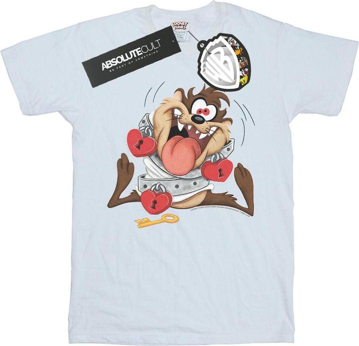 Actual product image Looney Tunes Womens/Ladies Taz Valentine's Day Madly In Love Cotton Boyfriend T-Shirt (XL)