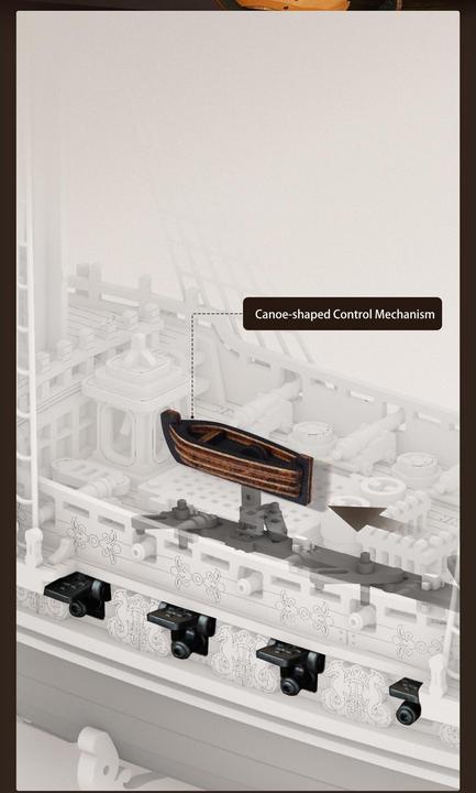 Produktbild Robotime 3D Puzzle Seepferd Barke, Motiv: Fahrzeuge