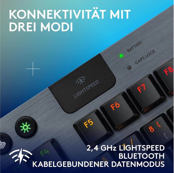 Produktbild Logitech G G915 X Lightspeed TKL (CH, Kabellos, Kabelgebunden)