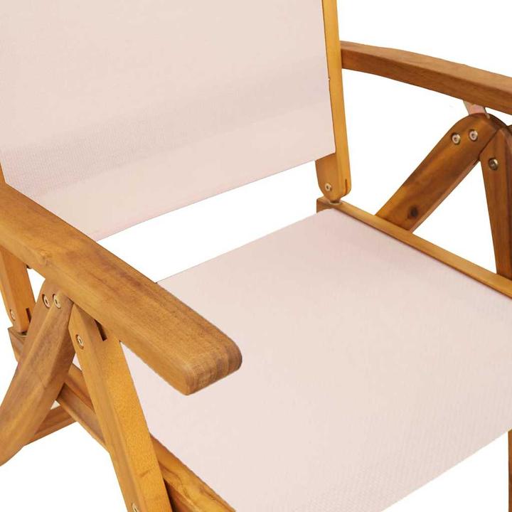 Immagine prodotto vidaXL Mobili da giardino set da pranzo set da giardino 7 pezzi in legno massiccio di acacia textilene (160 cm)