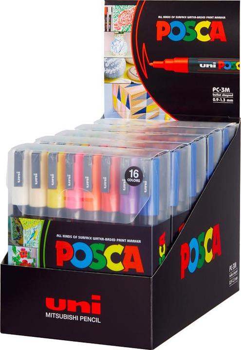 Immagine prodotto Posca Marker PC-3M Rundspitze (Multicolore, 1.30 mm, 16 x)