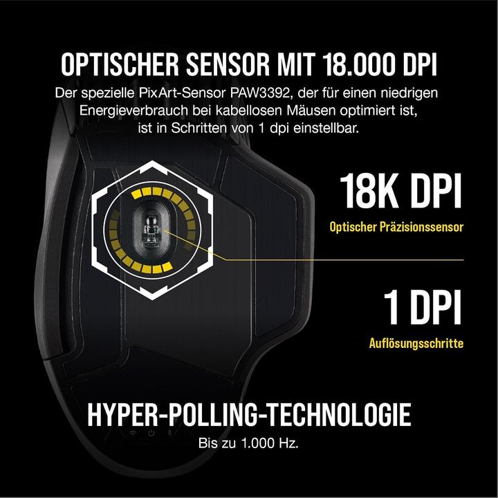 Actual product image Corsair Dark Core RGB Pro (Cable, Wireless)