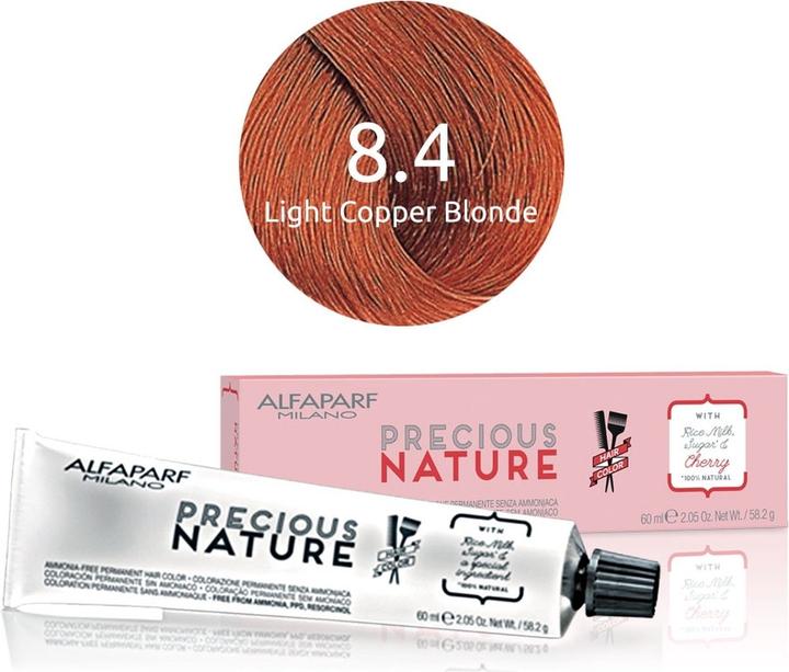 Produktbild Alfaparf Milano Precious Nature 8.4 60ml (8.4 Mittelblond Kupfer)