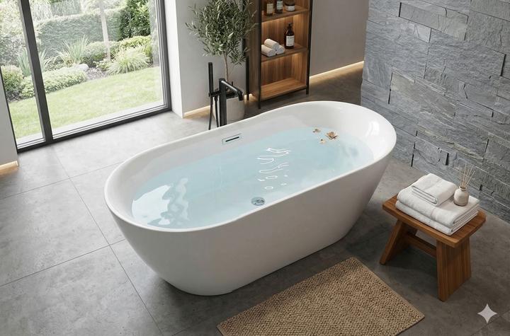 Produktbild Jet-Line Badewanne LAUSANNE weiss 170x80 cm (170 cm, 80 cm)