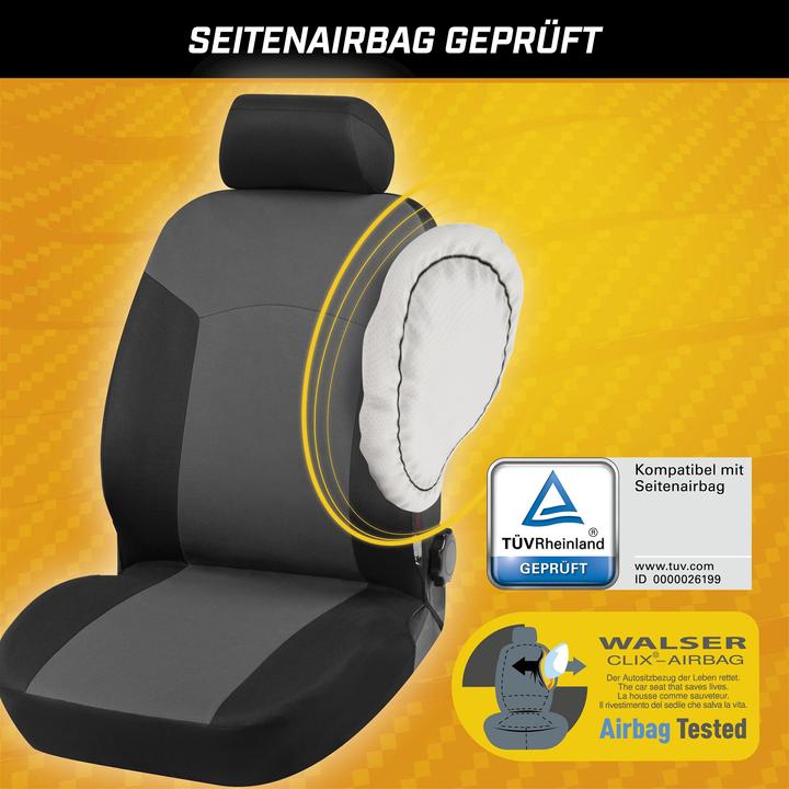 Actual product image CarComfort Car seat cover Portland grey